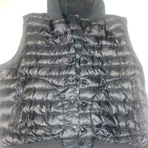 Ralph Lauren RLX Black Puffer Down Vest Hoodie